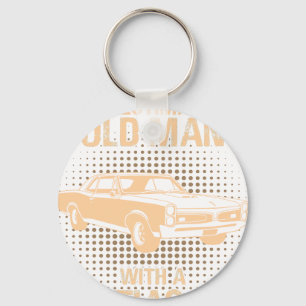 An Old Man Pontiac Gto 1967 Keychain