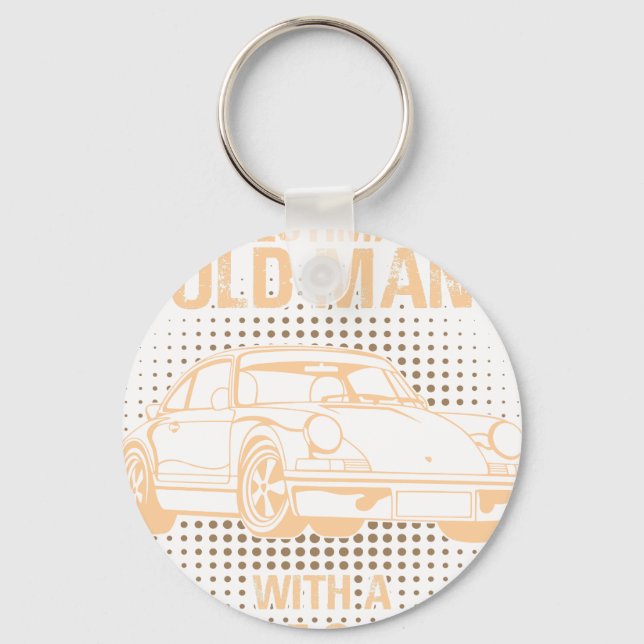An Old Man Porsche 911 Carrera Rs 2.7 Keychain (Front)