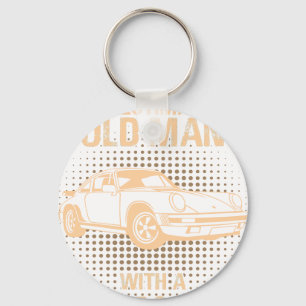 An Old Man Porsche Carrera 1984 Keychain
