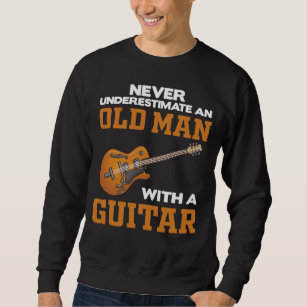 An Old Man With A Guitar black Sweatshirt