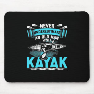 An Old Man With A Kayak Mouse Pad