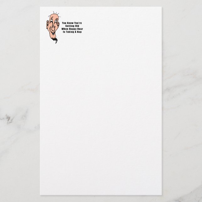 An Old Man's Happy Hour Stationery (Front)