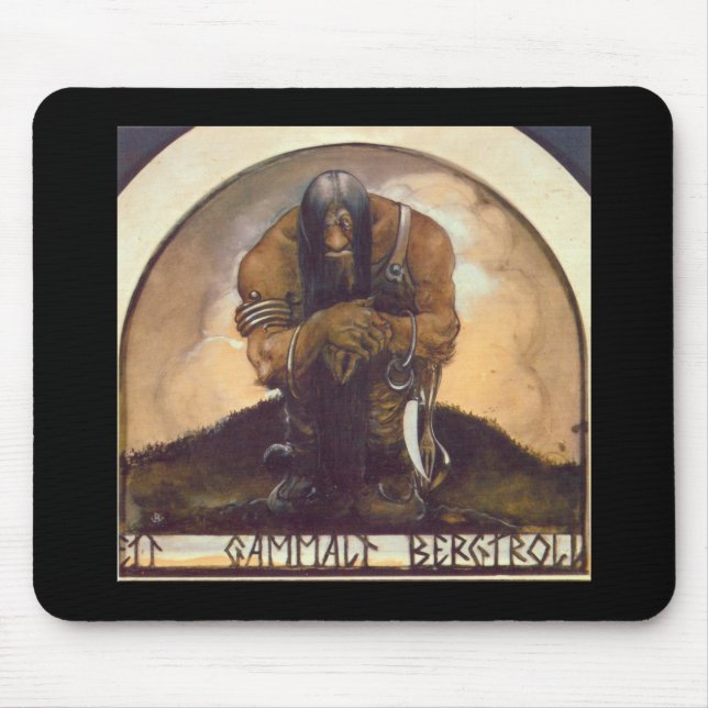 An Old Mountain Troll Mouse Pad (Front)
