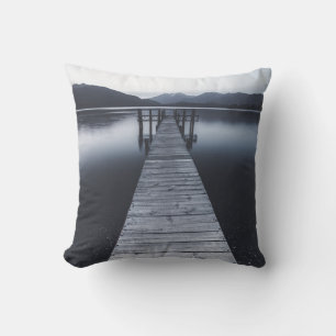 An Old Pier Portrait Throw Pillow