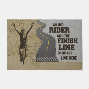 An Old Rider And The Finish Line Of His Life Doormat