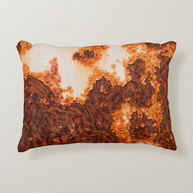 An old rusty stains surface corrosion accent pillow (Front)