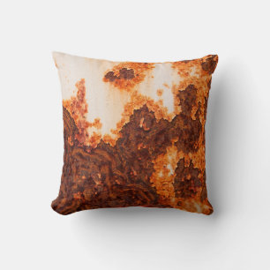 An old rusty stains surface corrosion throw pillow