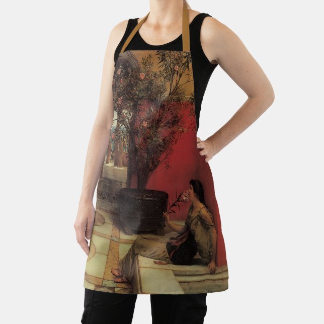 An Oleander by Alma Tadema, Vintage Flowers Apron (Insitu)