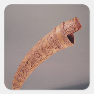 An oliphant, from the Treasure of St. Sernin Square Sticker