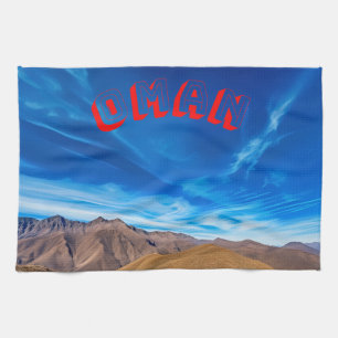 An Omani mountainous terrain Kitchen Towel