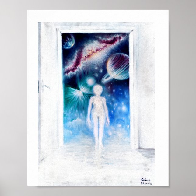 An open door to the universe poster (Front)