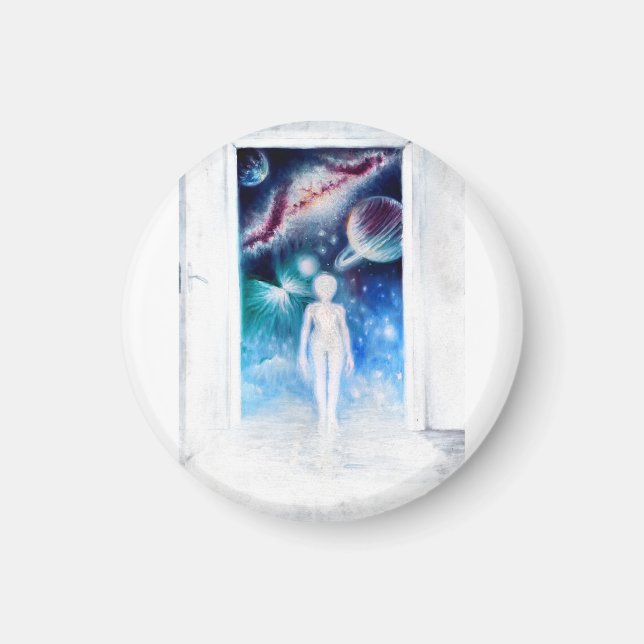 An open door to the universe   square  magnet (Front)