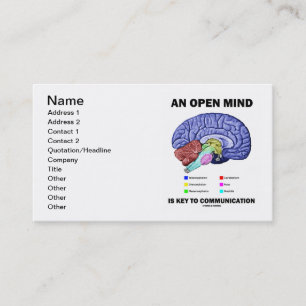 An Open Mind Is Key To Communication (Brain) Business Card
