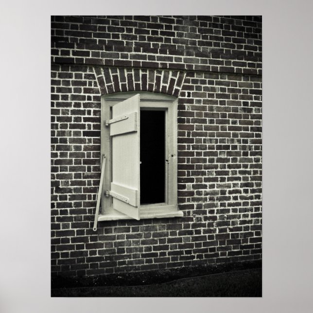 An Open Window Poster – Rustic Light and Shadow (Front)