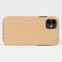 an orange and white background with a pattern