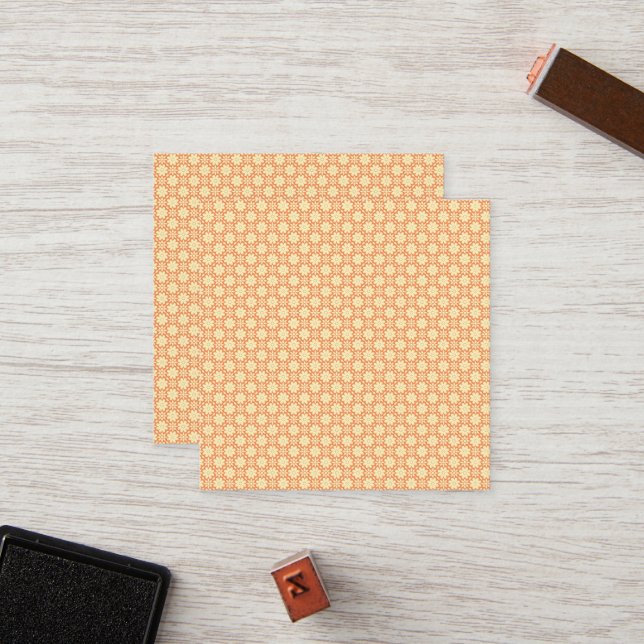 an orange and white background with a pattern loyalty card (Front/Back In Situ)