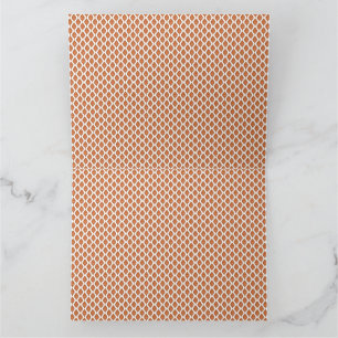 an orange and white geometric pattern thank you card