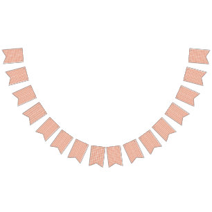 an orange and white pattern on a white background bunting flags