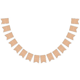 an orange and white pattern on a white background bunting flags