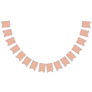 an orange and white pattern on a white background bunting flags