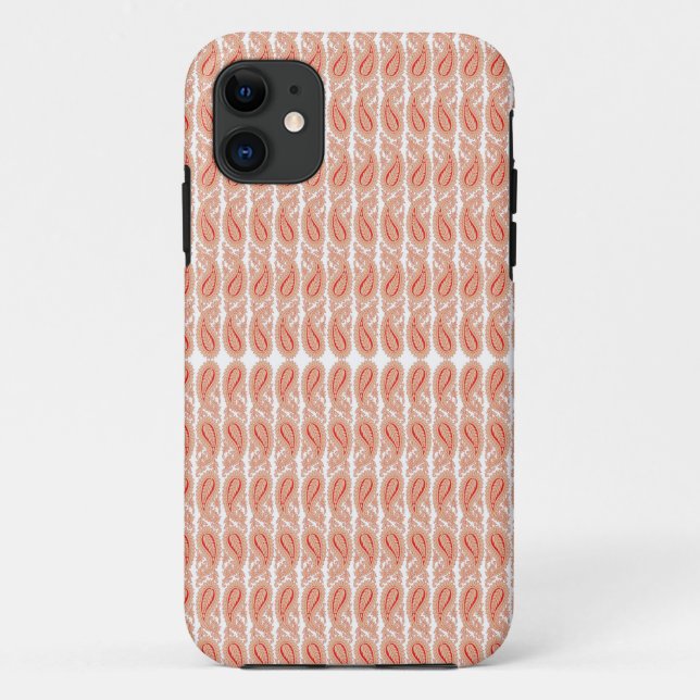 an orange and white pattern on a white background Case-Mate iPhone case (Back)