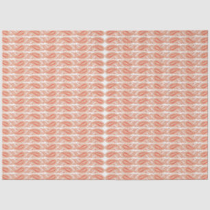 an orange and white pattern on a white background tissue paper