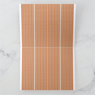 an orange and white striped background with small thank you card