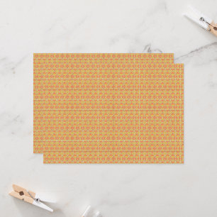 an orange and yellow background with a pattern invitation