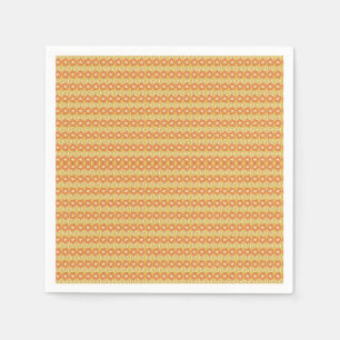 an orange and yellow background with small dots napkin