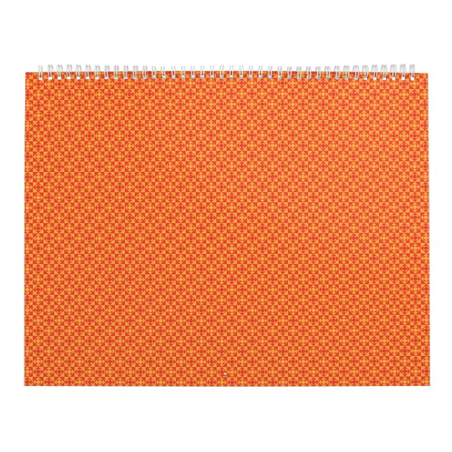 an orange and yellow background with small squares calendar (Cover)
