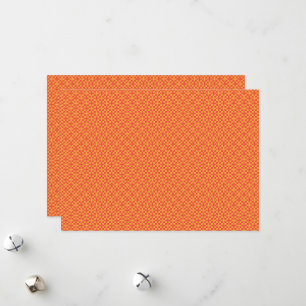 an orange and yellow background with small squares holiday card