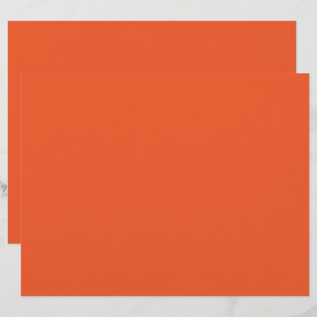 an orange background with a black border letterhead (Front/Back)