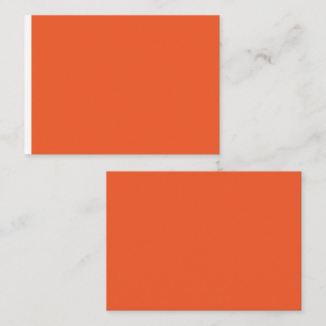 an orange background with a place card (Front/Back)