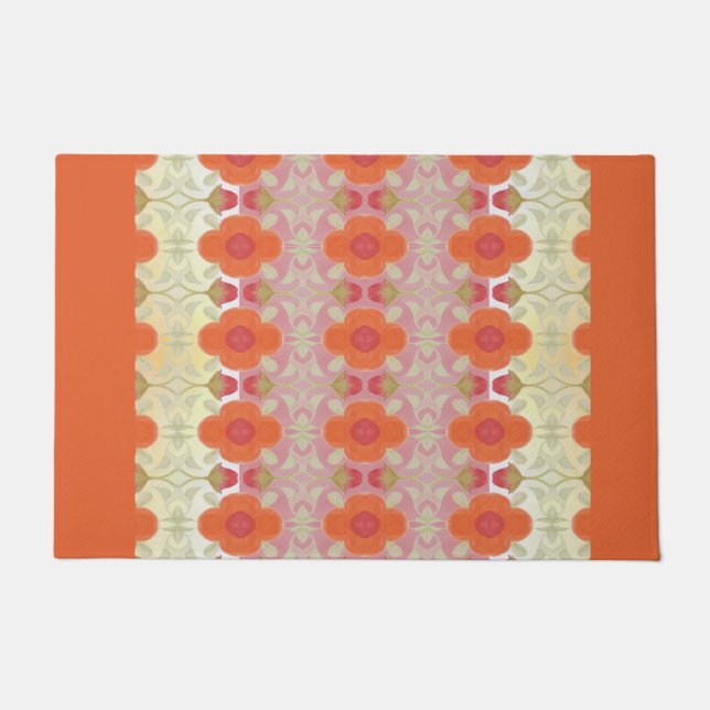 An Orange Flowered Doormat (Front)