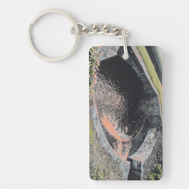 An Orange Pool in Welshpool Keychain (Front)