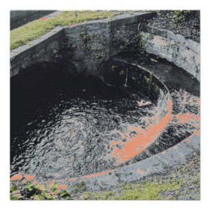 An Orange Pool in Welshpool Poster