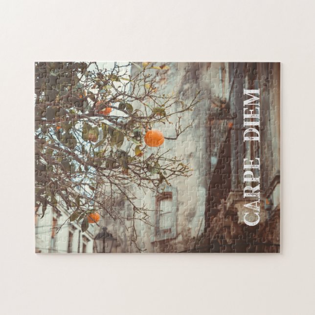 An Orange Tree in a Romantic Old Town Jigsaw Puzzle (Horizontal)