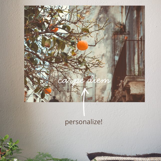 An Orange Tree in a Romantic Old Town Poster (Creator Uploaded)