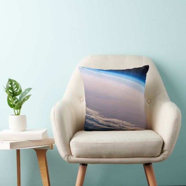 An Orbital Sunset Off The Coast Of Cabo San Lucas Throw Pillow (Chair)