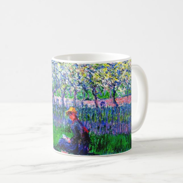 An Orchard in Spring by Monet, Coffee Mug (Front Right)
