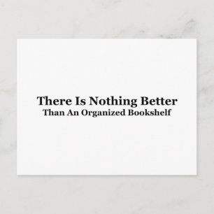 An Organized Bookshelf Postcard
