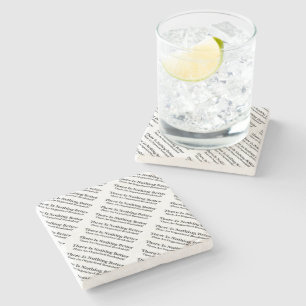 An Organized Bookshelf Stone Coaster