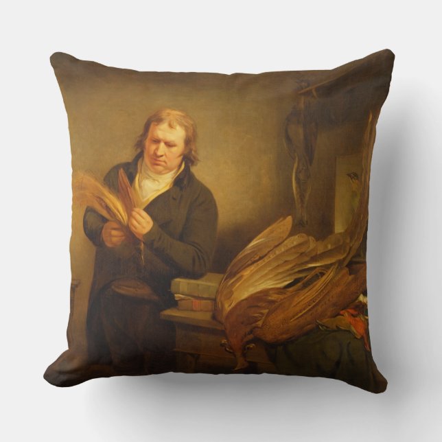 An Ornithologist, probably Mr. Thomson, Animal and Throw Pillow (Front)