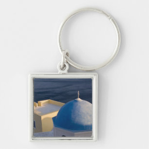 An Orthodox Church near the sea, Oia Santorini Keychain