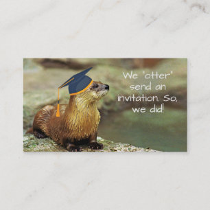 An Otter Grad Party Invitation Enclosure Card