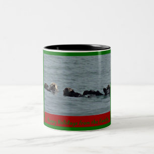 An Otterly Happy Holiday Sea Otter Mug