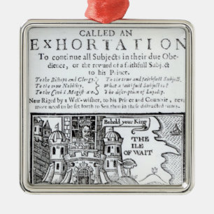 An Ould Ship called an Exhortation' Metal Ornament
