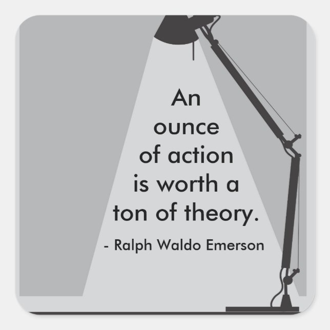 "An ounce of action" Sticker (Front)