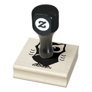 An Owly Love Add Your Name Rubber Stamp