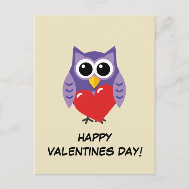 An Owly Love | Add Your Text Postcard (Front)